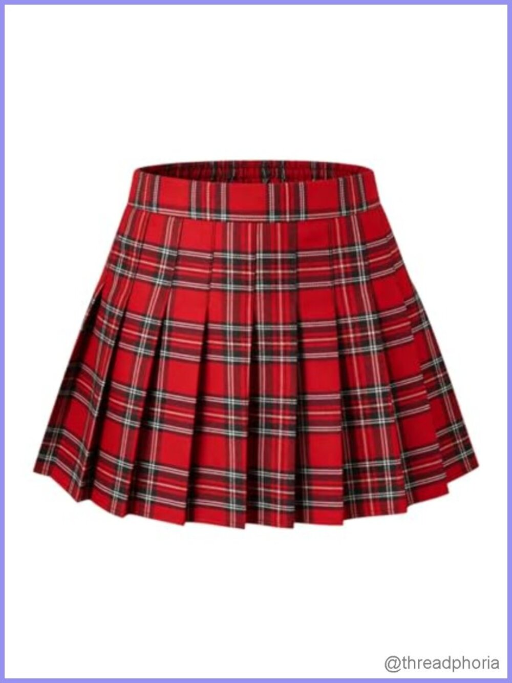 Pleated Skirt with Built-in Shorts High Waisted A-Line